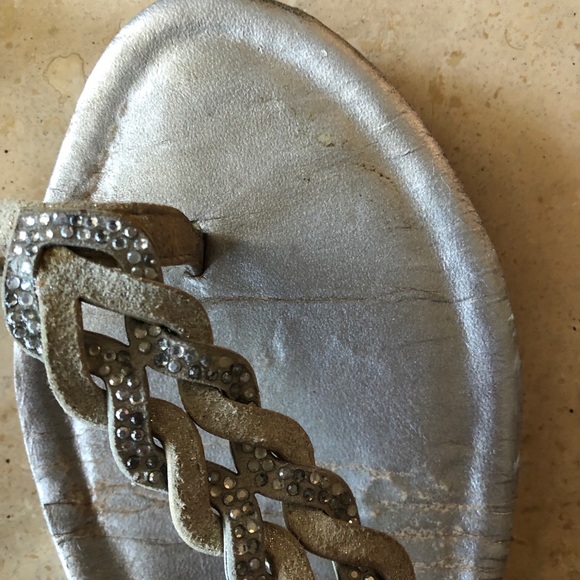 Vince Camuto Silver Rhinestone Sandals 7 1/2 - Picture 6 of 6